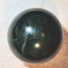 Load image into Gallery viewer, Yukon Jade Deep Green Jade 82mm Sphere for Home Decor or Unique Gift 5259
